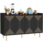 Alacena de cocina de 55 pulgadas con almacenamiento, aparador, mesa de bufé con puertas