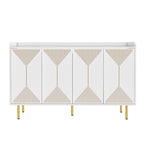 Alacena de cocina de 55 pulgadas con almacenamiento, aparador, mesa de bufé con puertas