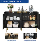 Alacena de cocina de 55 pulgadas con almacenamiento, aparador, mesa de bufé con puertas