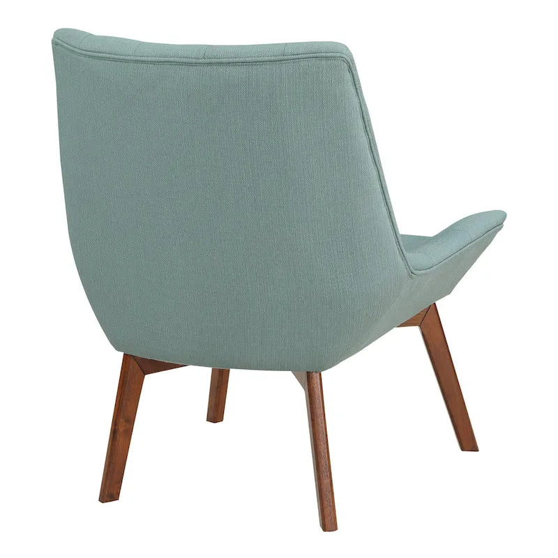 Sillón capitoné con patas de color café