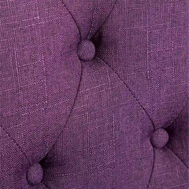Mesa de comedor con 6 sillas capitoné, patas torneadas