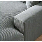Sillón chaise longue tapizado en pana para sala de estar