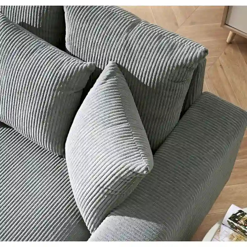 Sillón chaise longue tapizado en pana para sala de estar