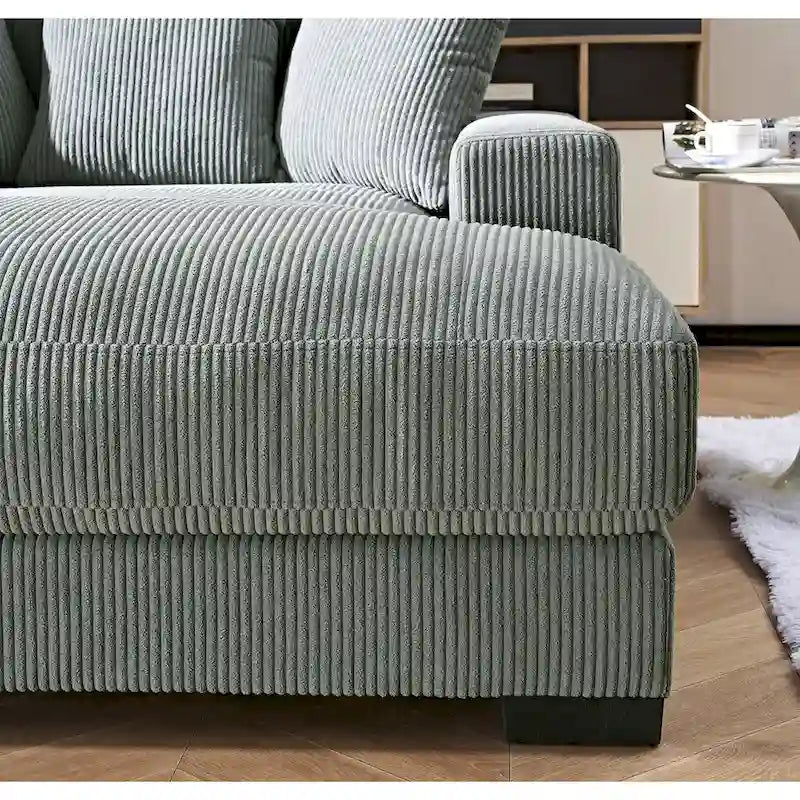 Sillón chaise longue tapizado en pana para sala de estar