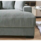 Sillón chaise longue tapizado en pana para sala de estar
