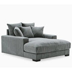 Sillón chaise longue tapizado en pana para sala de estar