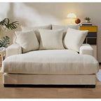Sillón chaise longue tapizado en pana para sala de estar