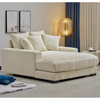 Sillón chaise longue tapizado en pana para sala de estar