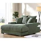 Sillón chaise longue tapizado en pana para sala de estar