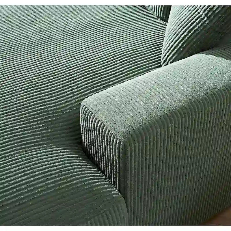 Sillón chaise longue tapizado en pana para sala de estar