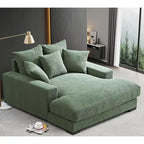 Sillón chaise longue tapizado en pana para sala de estar