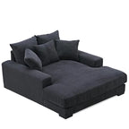 Sillón chaise longue tapizado en pana para sala de estar