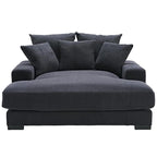 Sillón chaise longue tapizado en pana para sala de estar