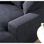 Sillón chaise longue tapizado en pana para sala de estar