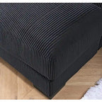 Sillón chaise longue tapizado en pana para sala de estar