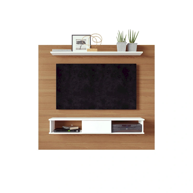 Mueble de TV de madera industrializada de 2 estantes y 70 pulgadas para televisores de pantalla plana