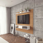 Mueble de TV de madera industrializada de 2 estantes y 70 pulgadas para televisores de pantalla plana