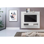 Mueble de TV de madera industrializada de 2 estantes y 70 pulgadas para televisores de pantalla plana
