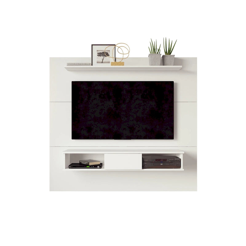 Mueble de TV de madera industrializada de 2 estantes y 70 pulgadas para televisores de pantalla plana