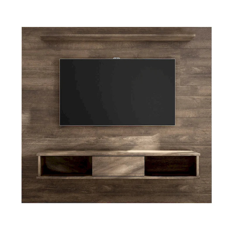 Mueble de TV de madera industrializada de 2 estantes y 70 pulgadas para televisores de pantalla plana