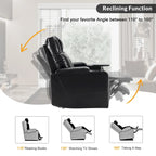 Sillón reclinable eléctrico con portavasos y mesa giratoria