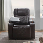 Sillón reclinable eléctrico con portavasos y mesa giratoria