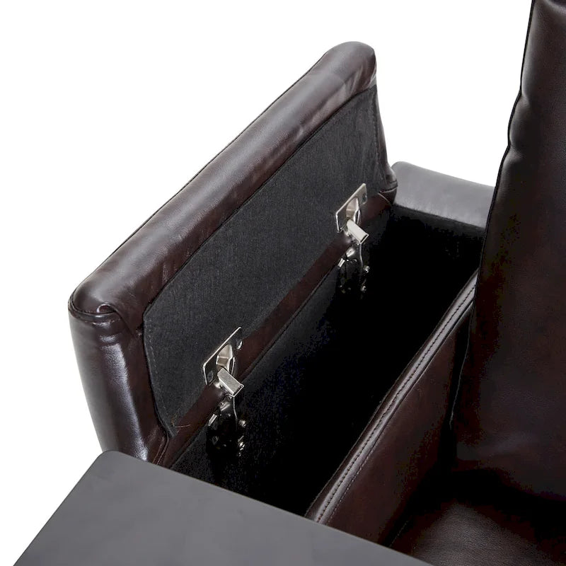 Sillón reclinable eléctrico con portavasos y mesa giratoria