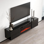 Soporte de TV moderno de 72 pulgadas para chimenea eléctrica de pared