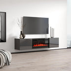 Soporte de TV moderno de 72 pulgadas para chimenea eléctrica de pared