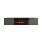 Soporte de TV moderno de 72 pulgadas para chimenea eléctrica de pared