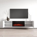 Soporte de TV moderno de 72 pulgadas para chimenea eléctrica de pared