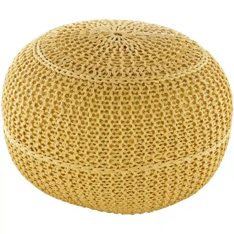Puf redondo de punto de 20 pulgadas para interior/exterior