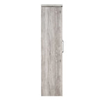 Amplia vitrina de madera con dos puertas de cristal, gris