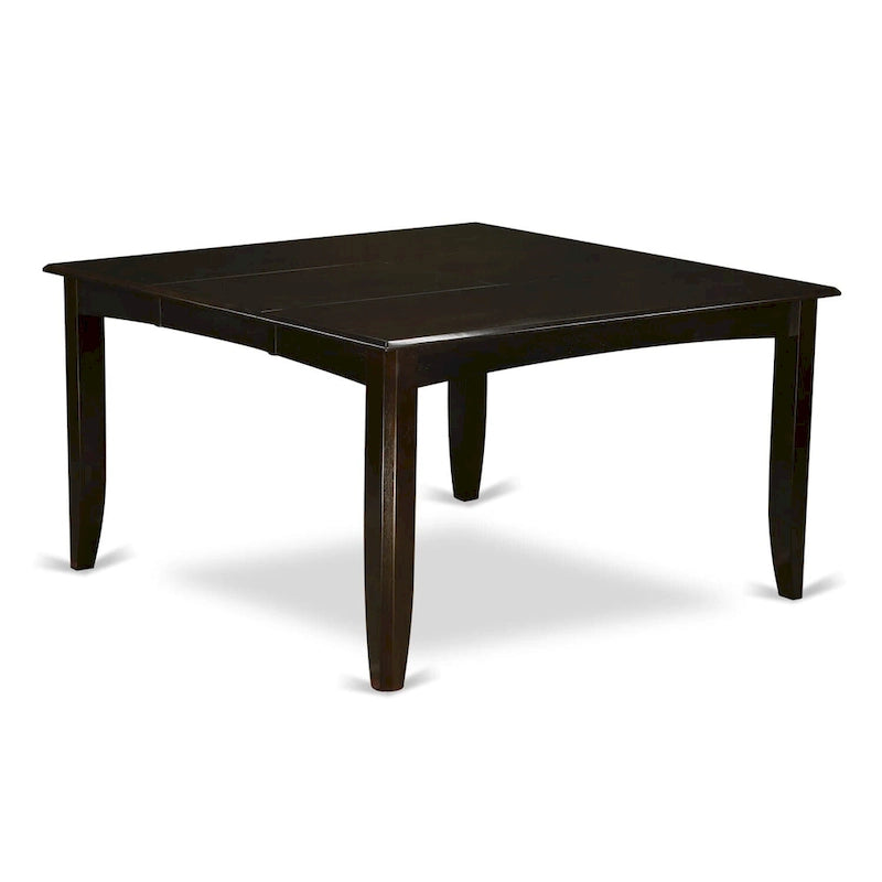 Mesa de comedor cuadrada de madera con extensión de mariposa y 8 sillas de comedor para cocina, capuchino