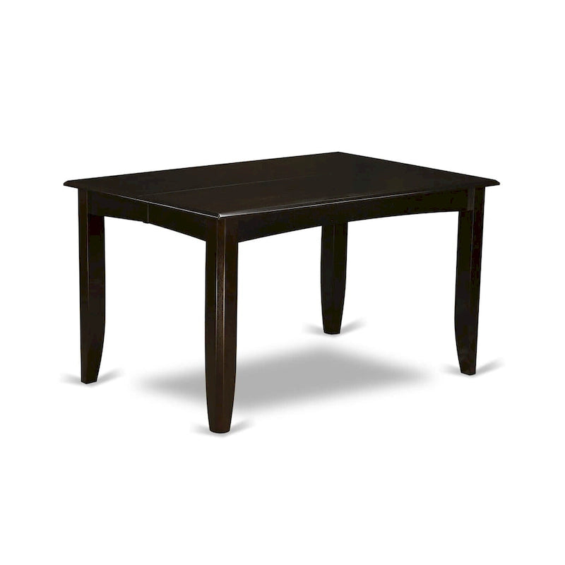 Mesa de comedor cuadrada de madera con extensión de mariposa y 8 sillas de comedor para cocina, capuchino