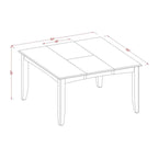 Mesa de comedor cuadrada de madera con extensión de mariposa y 8 sillas de comedor para cocina, capuchino