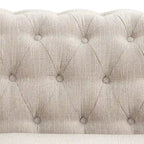 Sillón, Sofá de dos plazas tapizado Chesterfield