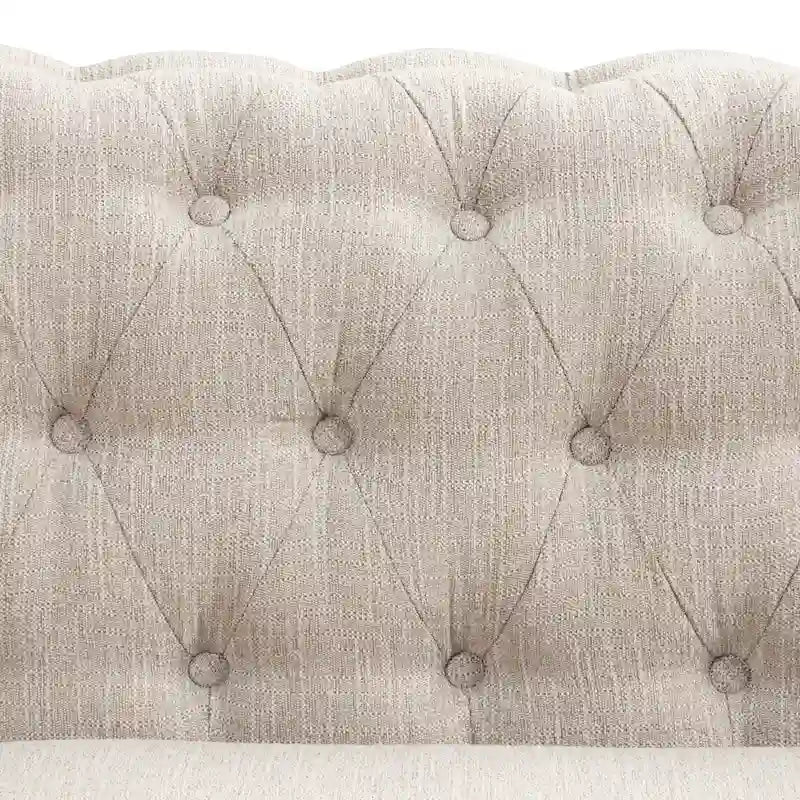 Sillón, Sofá de dos plazas tapizado Chesterfield