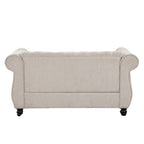 Sillón, Sofá de dos plazas tapizado Chesterfield