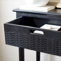 Mesa consola de 2 cajones con estante inferior abierto