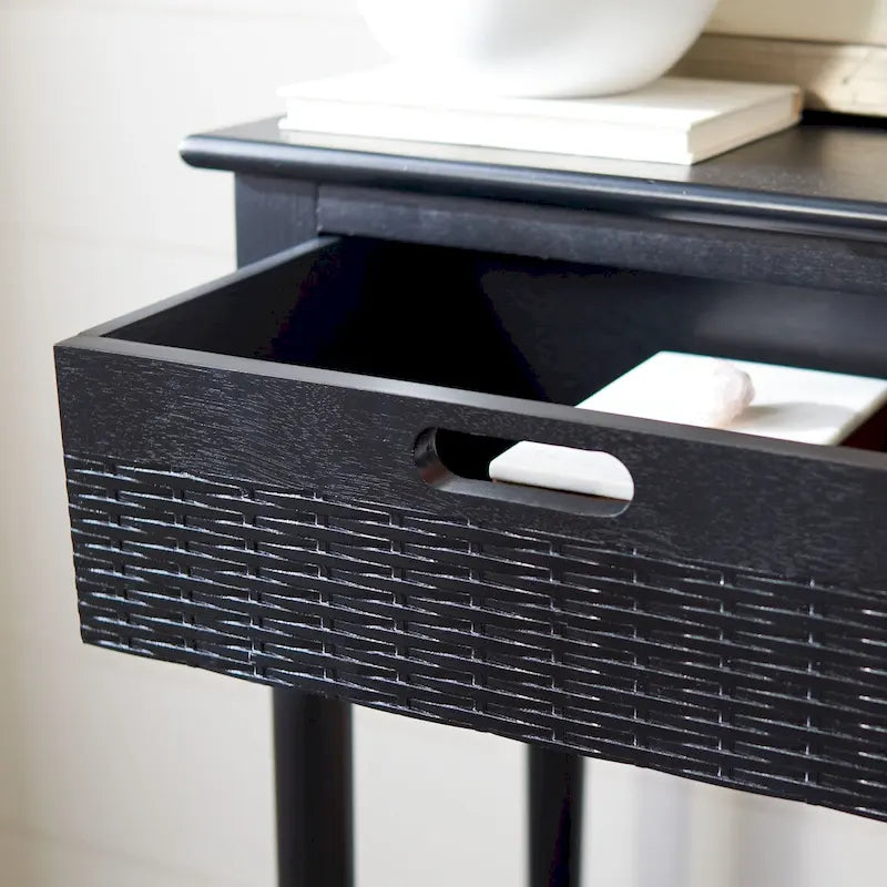 Mesa consola de 2 cajones con estante inferior abierto
