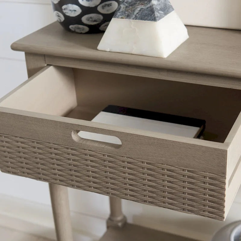 Mesa consola de 2 cajones con estante inferior abierto