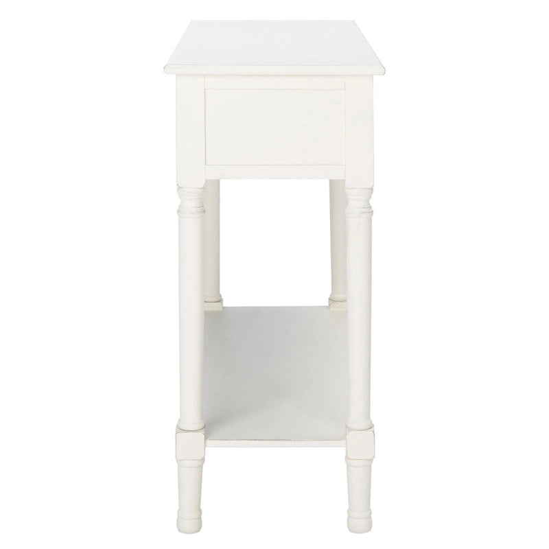 Mesa consola de 2 cajones con estante inferior abierto