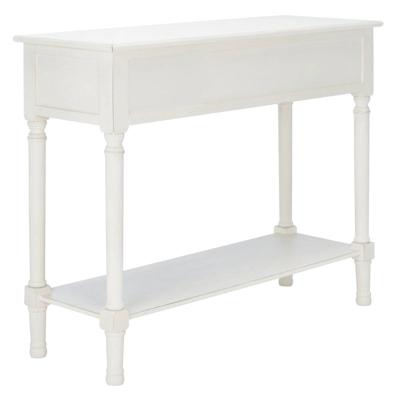Mesa consola de 2 cajones con estante inferior abierto