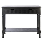 Mesa consola de 2 cajones con estante inferior abierto