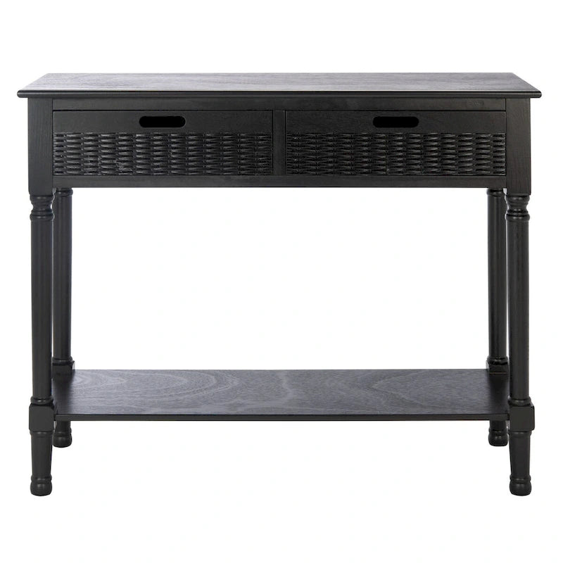 Mesa consola de 2 cajones con estante inferior abierto