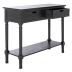 Mesa consola de 2 cajones con estante inferior abierto