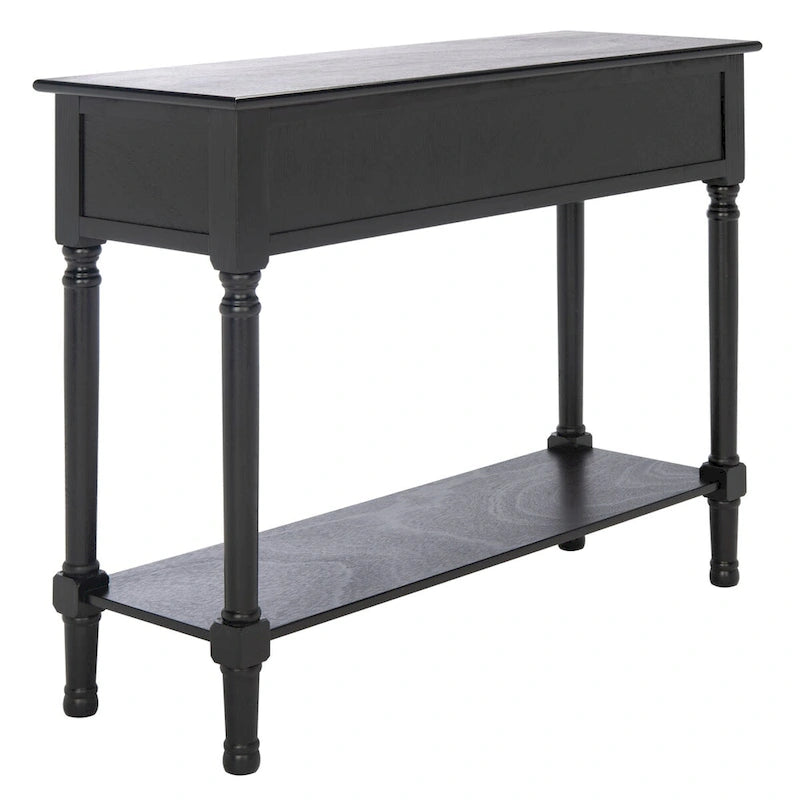 Mesa consola de 2 cajones con estante inferior abierto