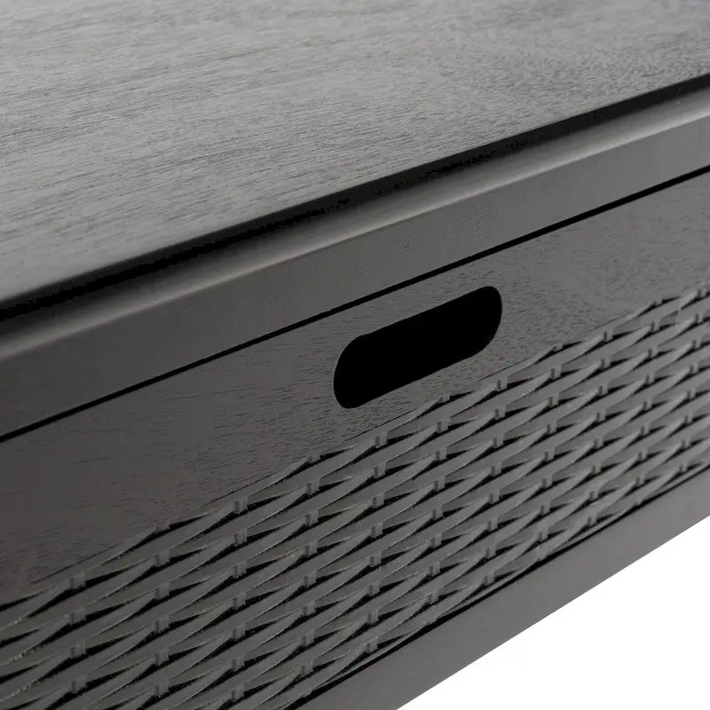 Mesa consola de 2 cajones con estante inferior abierto