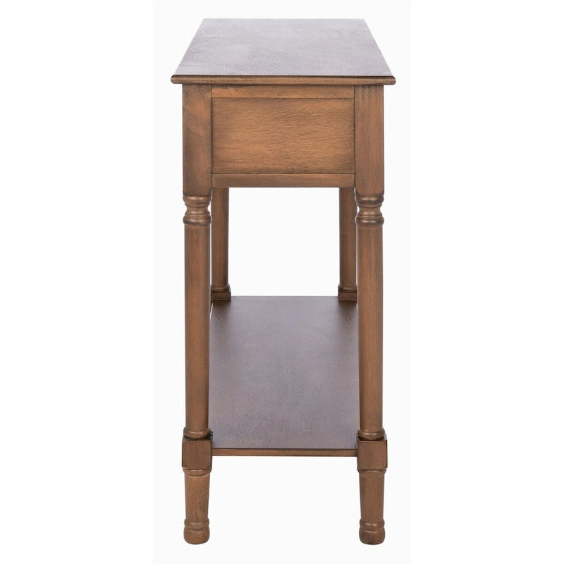 Mesa consola de 2 cajones con estante inferior abierto